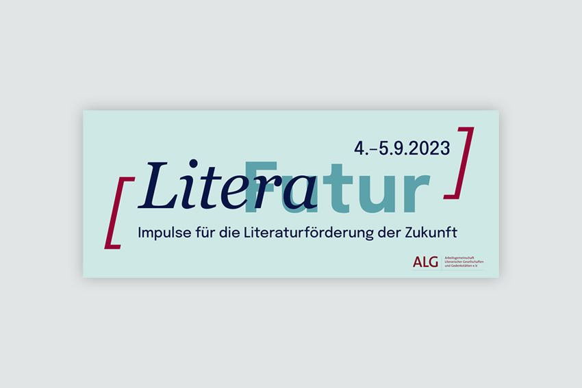 Keyvisual für die Tagung Literafutur, Impulse für die Literaturförderung der Zukunft